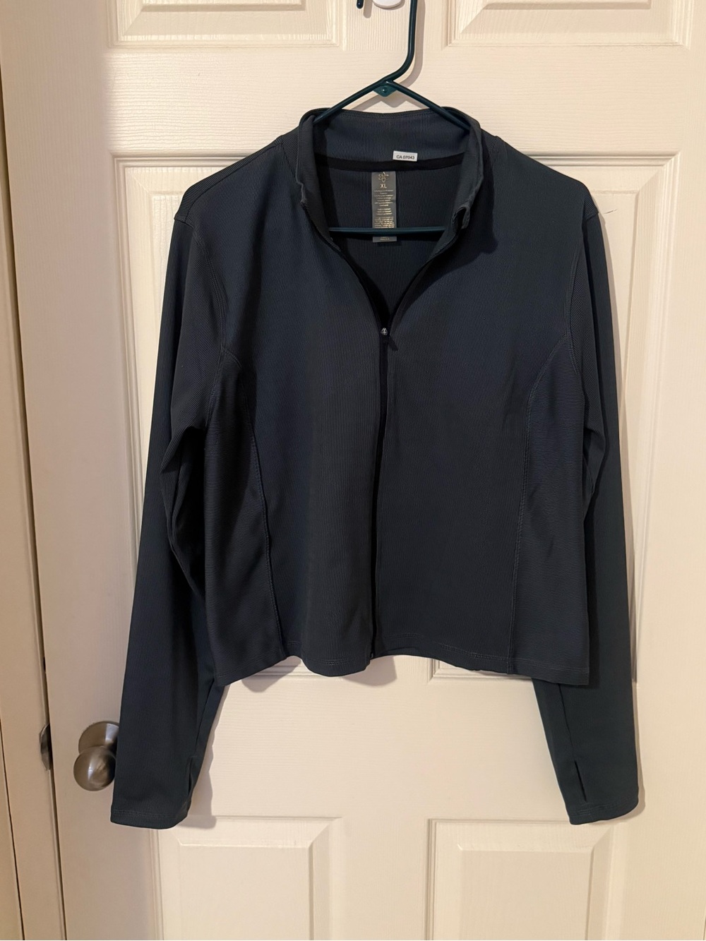 Women's Dark Teal Full-Zip Jacket - Brand: Not Clearly Visible